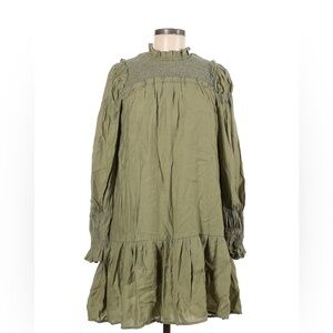 Olive Green Long Sleeve Dress